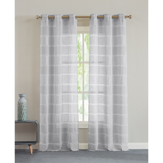 Lurex Stripe Window Panel Set, 76" x 84"