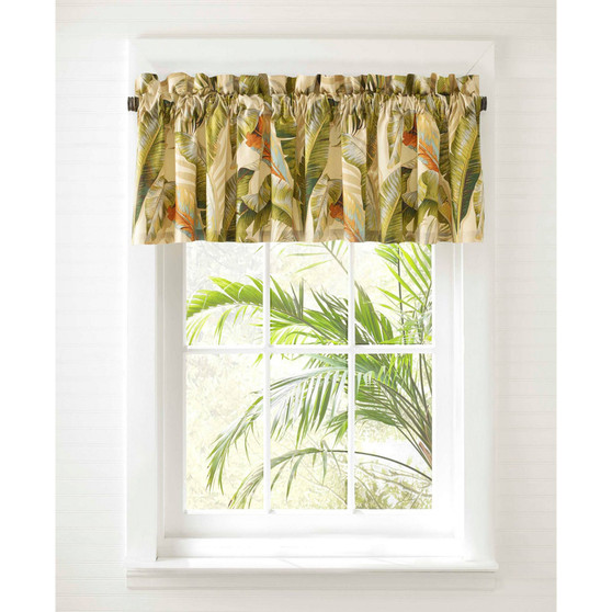 Tommy Bahama Palmiers Green Window Valance
