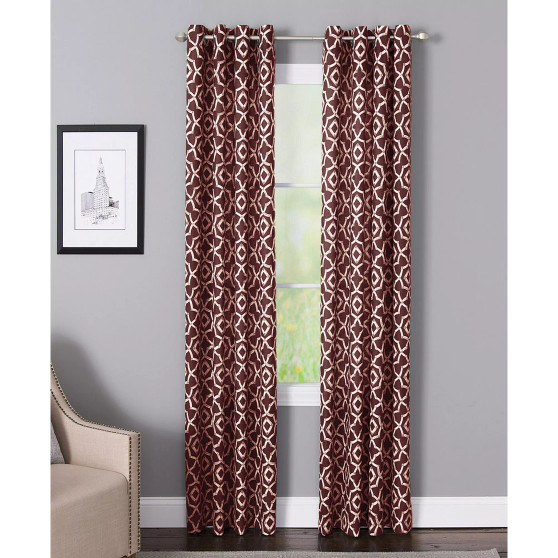 Bennett 50" x 84" Geometric Print Curtain Panel