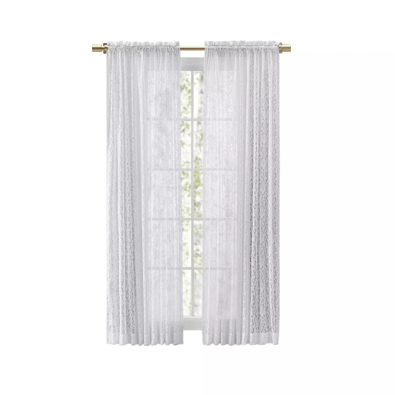 Woven Lace Rod Pocket w/Header Panel 54"W x 84"L