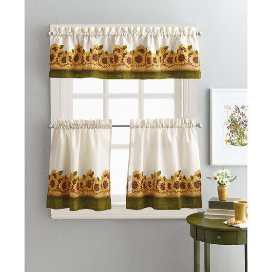 Sunflower Garden 36" Tier & Valance Set
