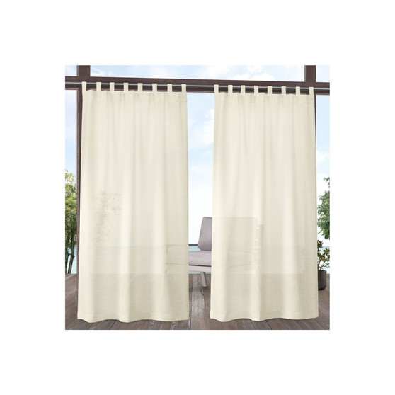 Curtains Miami Indoor - Outdoor Tab Top Curtain Panel Pair, 54" x 96"