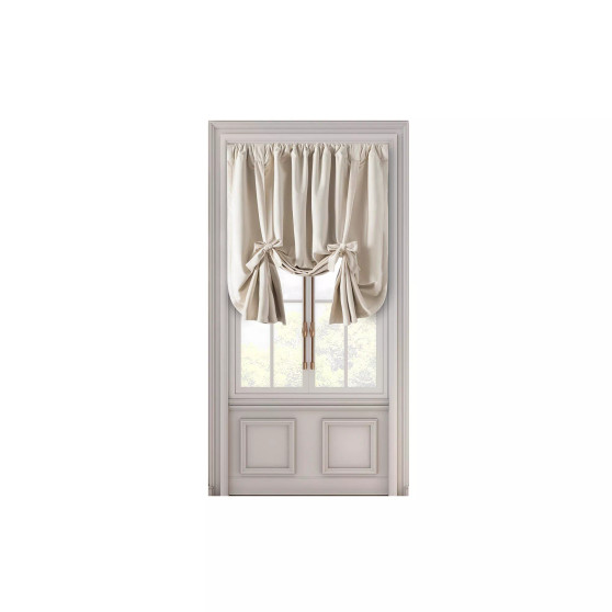 Premium Velvet Rod Pocket Tie Up Panel Curtain 50"W x 63"L