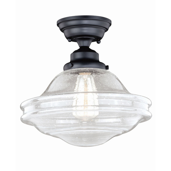 Huntley Farmhouse Ceiling Light Clear Schoolhouse Glass