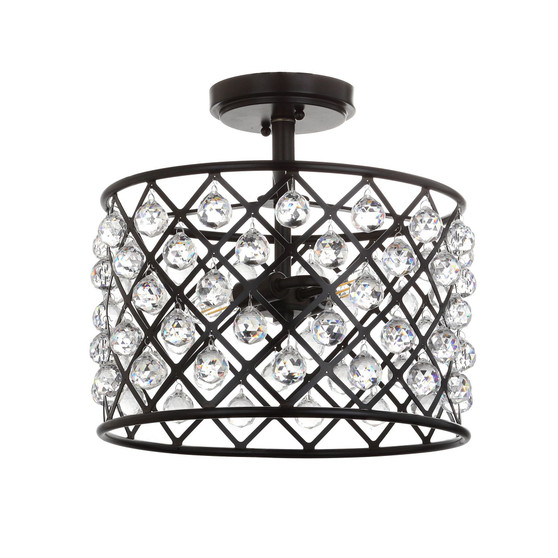 Gabrielle Crystal/Metal LED Semi-Flush Mount