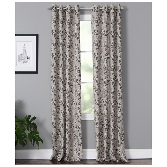 Vanessa 50" x 63" Floral Curtain Panel