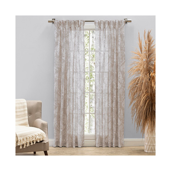 Wild Meadows Pinch Pleat w/Back Tabs Curtain Pair 100"W x 84"L