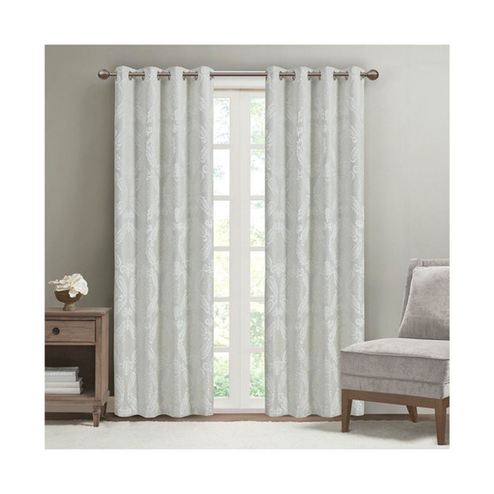 1-PC Polyester Blackout Grommet Top Curtain Panel, White - 50x95" Panel