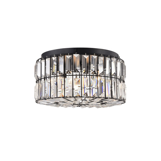 Silver 14" 4-Light Indoor Flush Mount Ceiling Light with Light Kit