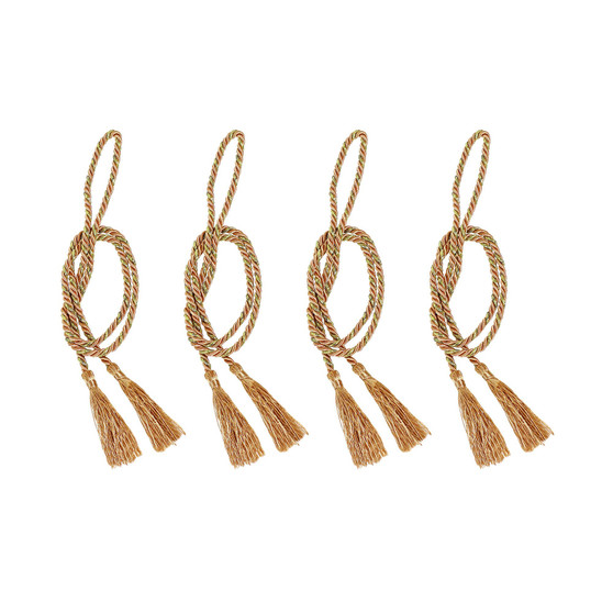Indoor/Outdoor Rope Curtain Tiebacks - Copper - Set of 4