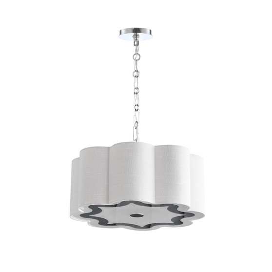 Coquille 4-Light 20" Adjustable Scalloped Shade Led Pendant