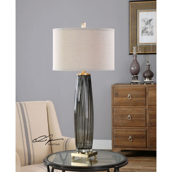 Vilminore Gray Glass Table Lamp