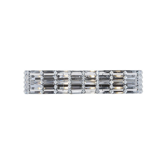 Evelyn Crystal Rectangle 4-Light Glam Modern LED Vanity Light
