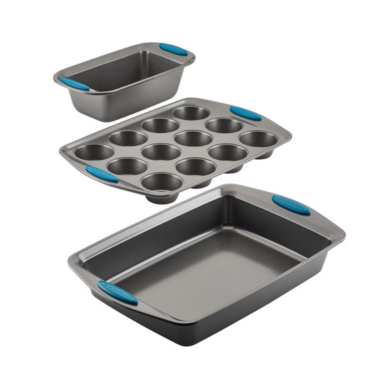 Yum-o! 3-Pc. Bakeware Oven Lovin' Nonstick Muffin, Loaf, and Cake Pan Set