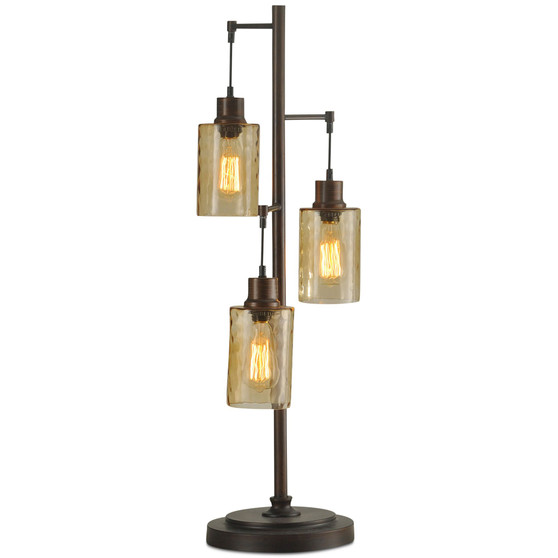 Dimpled Glass Table Lamp