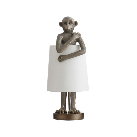 Standing Brass Monkey Table Lamp