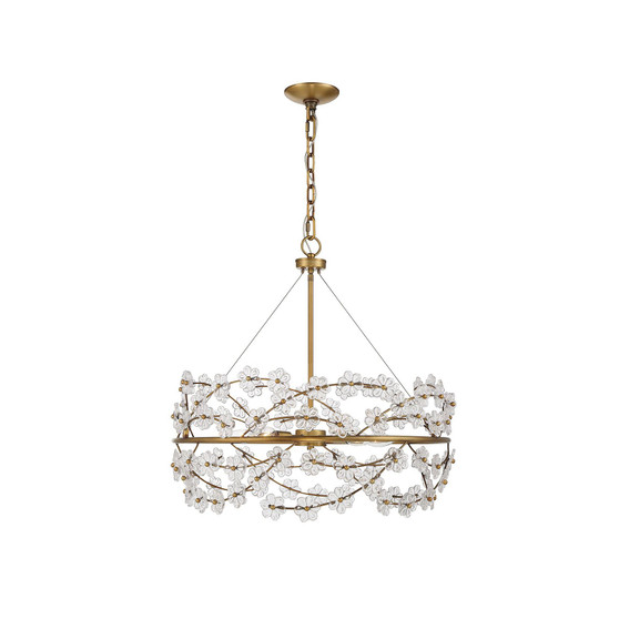 Camille 5-Light Chandelier in Warm Brass
