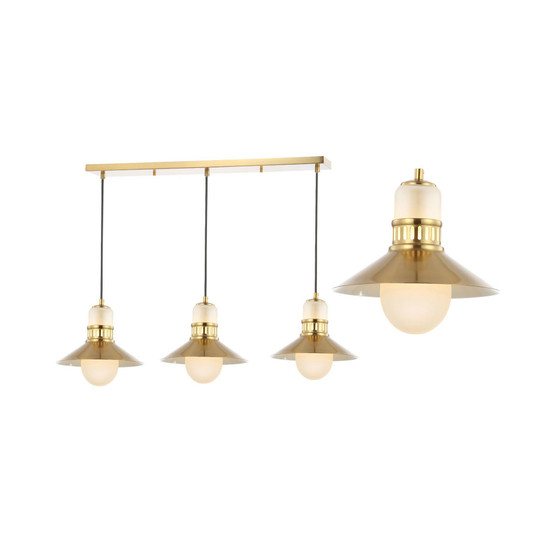Colin 3-Light Adjustable Retro Hurricane Triple Linear LED Pendant