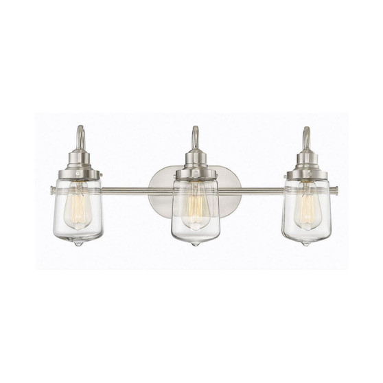 Trade Winds Martina 3-Light Bathroom Vanity Light in Brushed Nickel