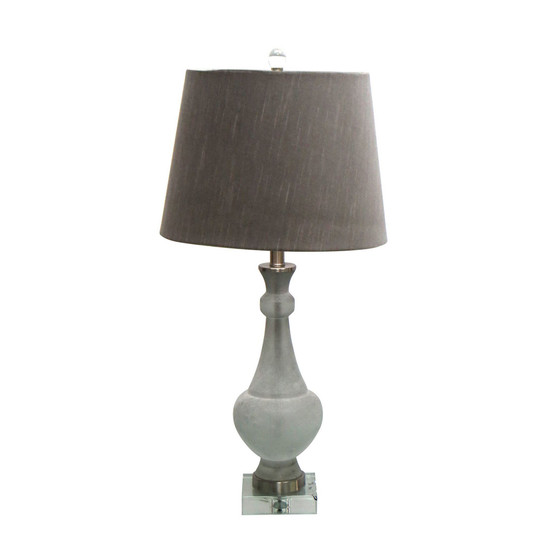 Glass Table Lamp with Crystal Base
