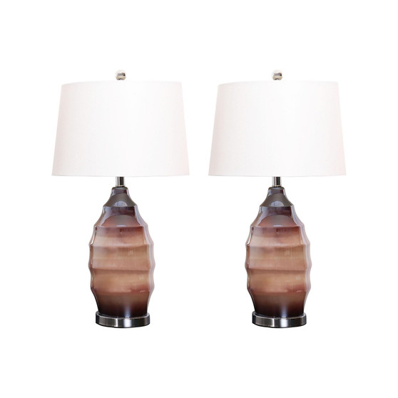 Tallulah Glass Table Lamp, Set of 2