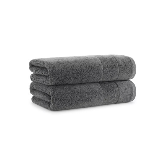 Luxury Turkish Bath Towels, 2-Pack, 600 GSM, Extra Soft  Plush, 30x60, Solid Color Options with Dobby Border
