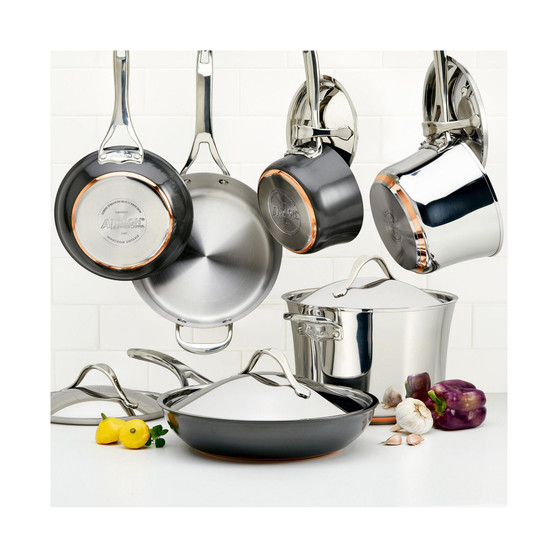 Nouvelle Copper Mixed Metals Cookware Set, 11 Piece