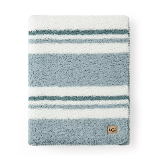 Lindy Striped Sherpa Throw, 50" x 70"