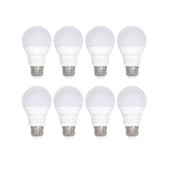 Honeywell A19 Non-Dimmable Energy Saving LED Light Bulb, Pack of 8
