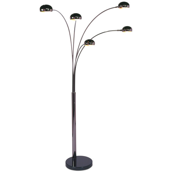 Mushroom 5 Light Steel Arc Floor Lamp