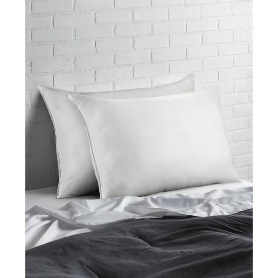 Superior Cotton Blend Shell Soft Density Stomach Sleeper Down Alternative Pillow, Standard - Set of 2