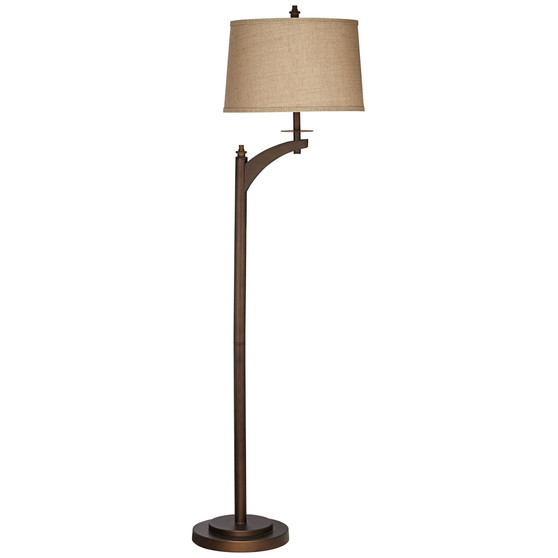Pacific Coast Metal Floor Lamp with Arm in Bronze