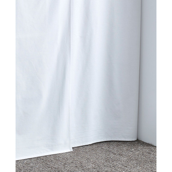 Solid White Cotton Twin XL Dorm Bedskirt