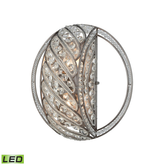 Bradington 2 Wall Sconce Weathered Zinc