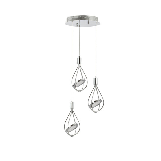 Orion 11.5" Adjustable Modern Integrated 3-Light Cluster Led Pendant