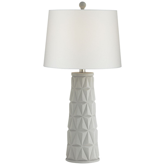 Pacific Coast Geo Pattern Cement Table Lamp