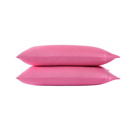2 Piece Solid Satin Pillowcase Set, 20" x 30", Standard