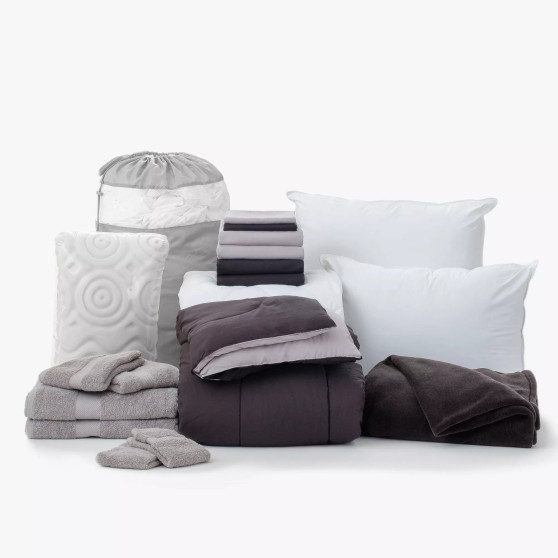 19-Piece Comfort Dorm Essentials Value Pack for College Dorms in Twin XL