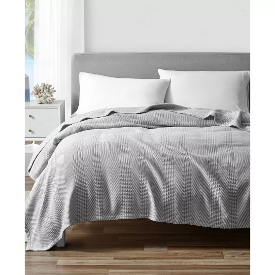 Chevron Stripe Yarn Dye Cotton Blanket, Twin
