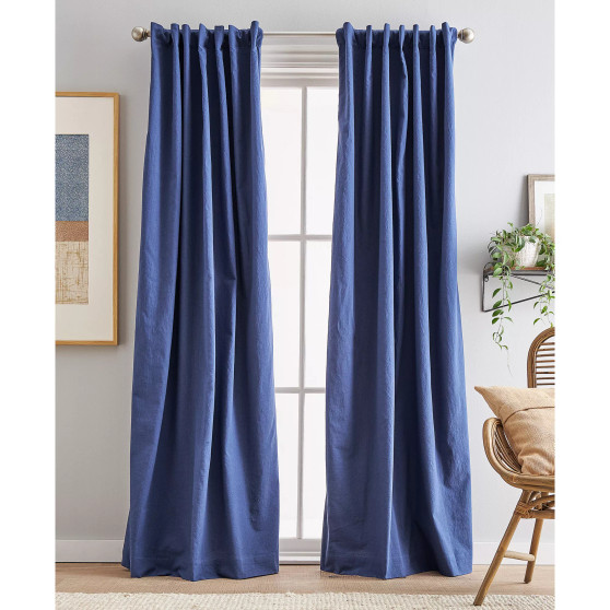 Sanctuary Back Tab Lined 2-Piece Curtain Panel Set, 50" x 84"