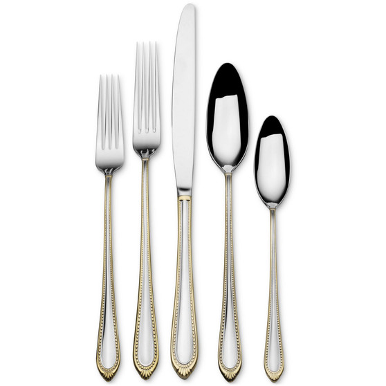 Regent Bead Gold 65 Piece Flatware Set