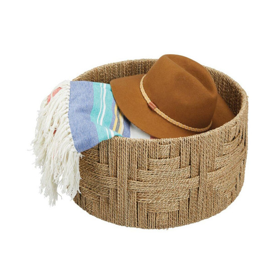 Large Woven Seagrass Braided Home Storage Basket Bin