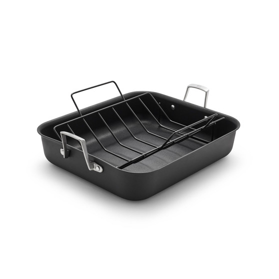 Premier Hard-Anodized Nonstick 16" Roasting Pan with Rack