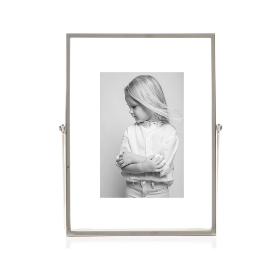 Metal Easel Float Picture Frame, 4" x 6"
