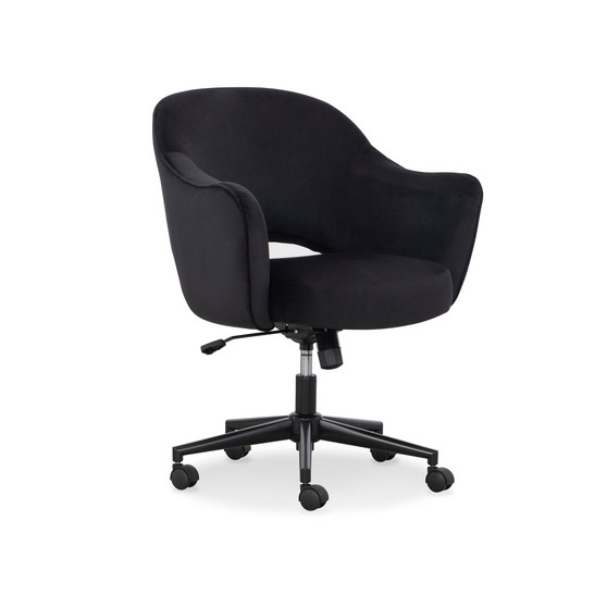 Sawyer Black Faux Velvet Task Chair