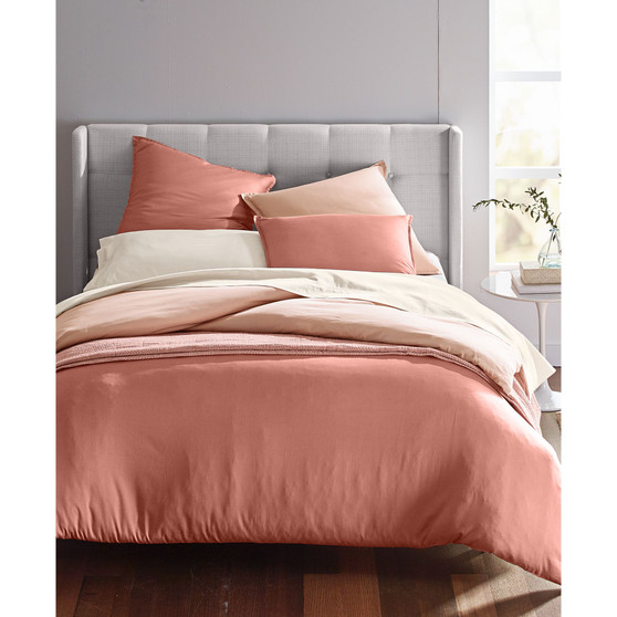 Solid Reversible Cotton Tencel 3-Pc. Duvet Cover Set, King, Created for Macy's