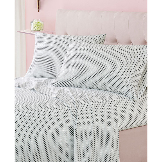 Dinner Dot Printed 3-Pc. Sheet Set, Twin