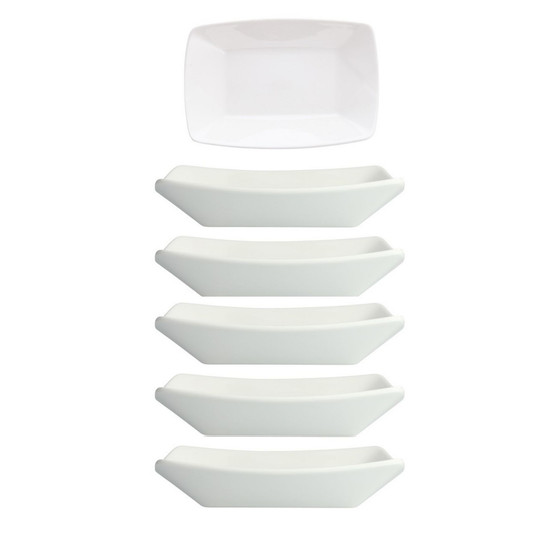 Melamine Street Eats Boat 8.5x5.75" Set/6