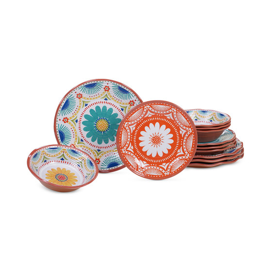 Vera Cruz Melamine 12 Piece Dinnerware Set