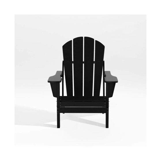 All-Weather Contoured Outdoor Poly Folding Adirondack Chair